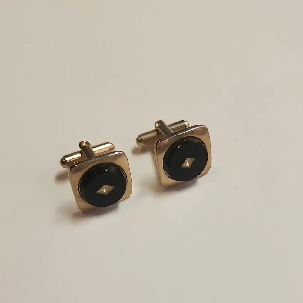 Gold and Black Cufflinks